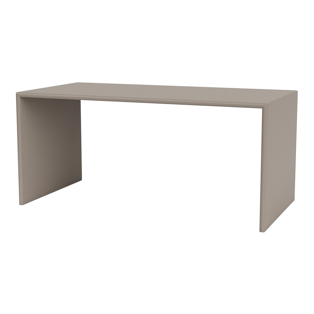 Minimalist beige desk with a smooth, solid surface and clean lines, perfect for modern office decor.