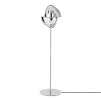 Sleek chrome floor lamp with a modern, minimalist design and smooth, reflective surfaces. Perfect for contemporary decor.