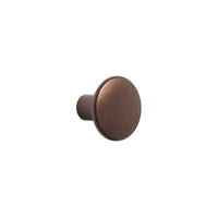 Brushed bronze round cabinet knob with a smooth, matte texture, ideal for modern home decor.