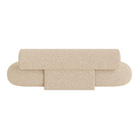 Beige textured product with smooth, rounded edges and subtle sheen, perfect for stylish decor.
