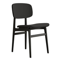 Black minimalist chair with a smooth finish and simple, modern design. Perfect for contemporary spaces.