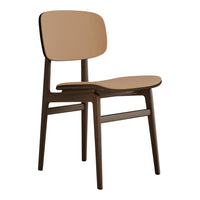 Brown and tan color chair with a smooth, minimalist design and no visible patterns. Ideal for modern decor.
