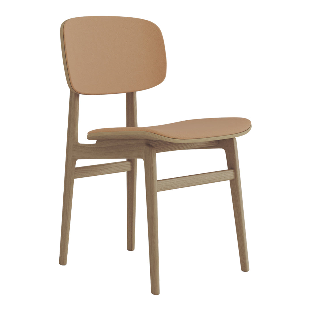 Tan and beige minimalist chair with smooth, solid surfaces and simple design elements, perfect for modern decor.
