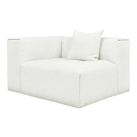 Textured white oversized lounge chair with a matching cushion. Ideal for modern, minimalist decor.