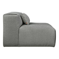 Gray textured sofa with a simple pattern and matching pillow, perfect for modern decor.