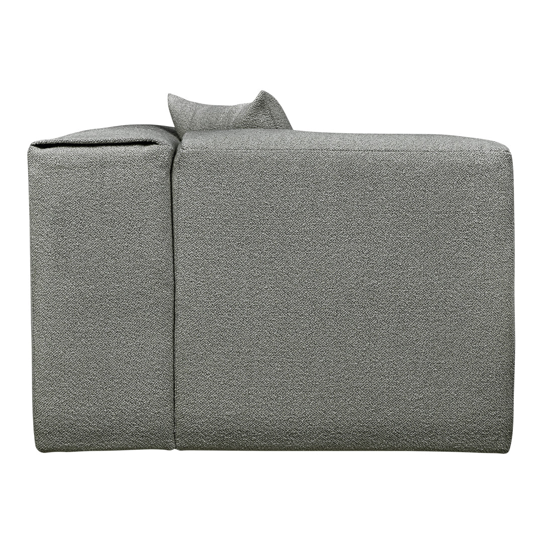 Gray textured couch with a subtle pattern, featuring a modern and minimalist design for stylish interiors.