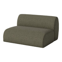 Olive green sofa with textured, ribbed pattern for a modern and cozy look. Ideal for contemporary living spaces.