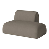Soft, rounded brown upholstery with a subtle textured pattern, perfect for modern decor.