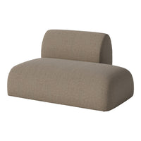 Taupe brown accent sofa with subtle vertical ribbed texture for modern home decor.