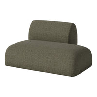 Green striped upholstered chair with a modern, rounded design. Perfect for contemporary living spaces.