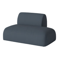 Modern dark gray sofa with a sleek, minimalist design and a textured fabric finish. Perfect for contemporary spaces.