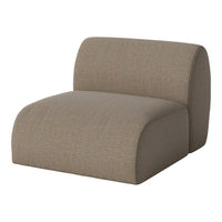 Brown striped upholstered chair with a modern design. Perfect for versatile and stylish seating solutions.