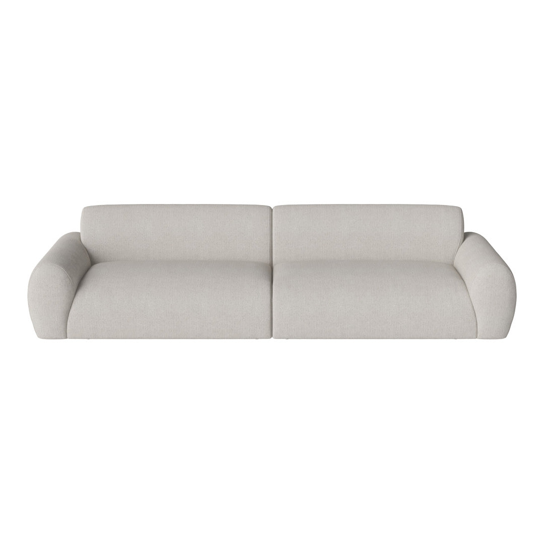 Light beige sofa with smooth, minimalist design and subtle texture. Ideal for modern interiors.