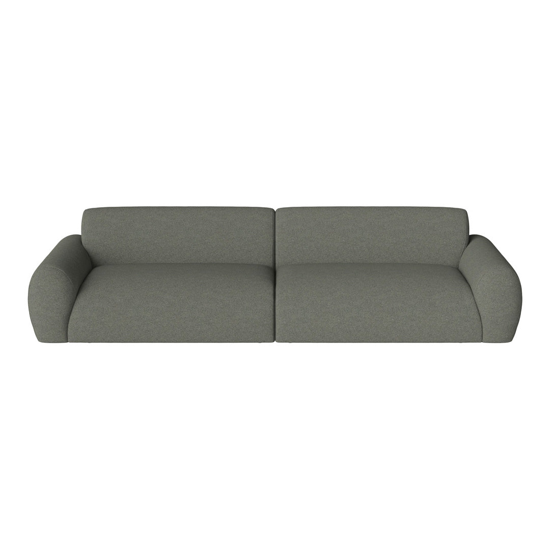 Gray modern sofa with a minimalist design and smooth, textured upholstery. Perfect for contemporary interiors.