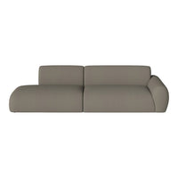 Sleek modular sofa in soft taupe with subtle texture, perfect for modern interiors.