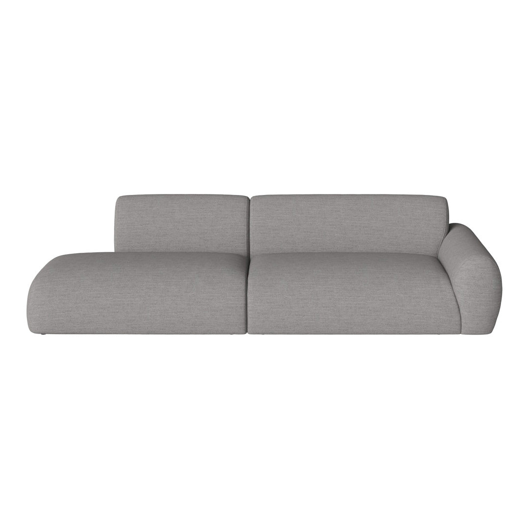 Stylish gray sectional sofa with a smooth, modern fabric and seamless design, perfect for contemporary interiors.