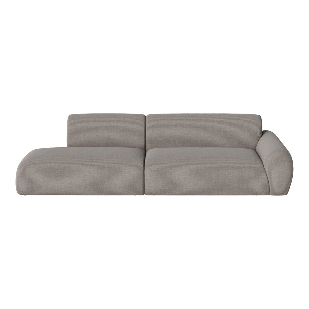 Light gray sofa with subtle textured patterns, featuring a sleek, modern design. Ideal for contemporary interiors.