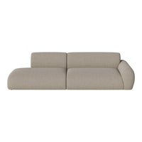 Stylish beige sofa with subtle textured pattern, perfect for modern living spaces.