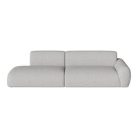 Light gray sofa with a textured, modern design, featuring smooth curves and minimalistic style.