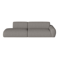 Light gray upholstered sofa with subtle textured pattern, ideal for modern living spaces.