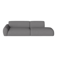 Light gray sofa with a modern, smooth texture and minimalist design, perfect for contemporary interiors.