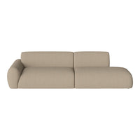 Beige modern sofa with a smooth texture and minimalist design, perfect for contemporary living spaces.