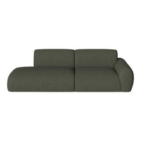 Stylish dark olive green sofa with a smooth, modern texture and minimalistic design. Perfect for contemporary decor.