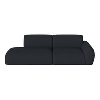 Dark gray modern sofa with a sleek design and a soft, textured fabric finish. Perfect for contemporary interiors.