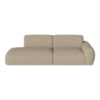 Beige modern sectional sofa with a smooth texture and minimalist design, perfect for contemporary interiors.