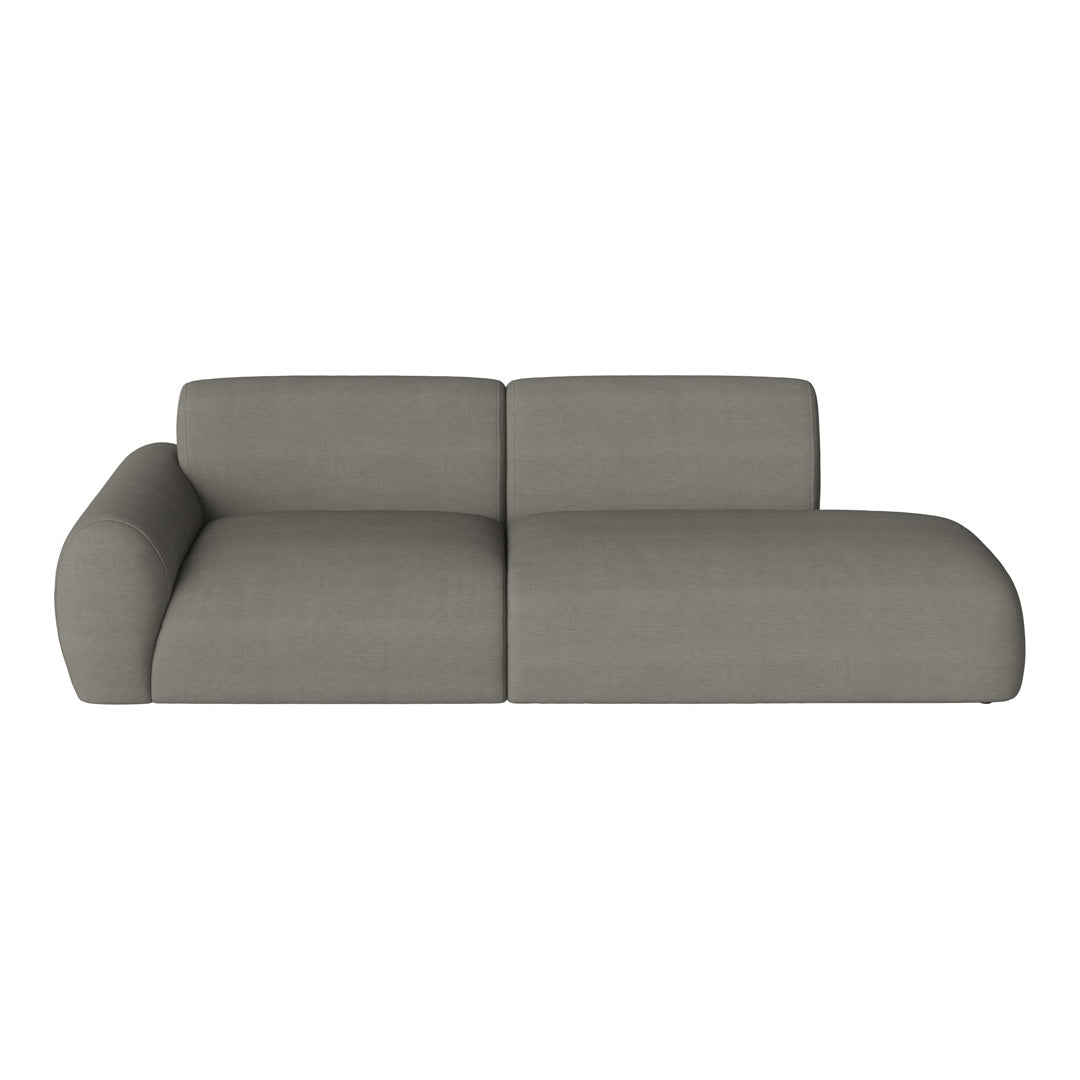 "Stylish grey fabric sofa with smooth, modern lines and a minimalist design, perfect for contemporary interiors."