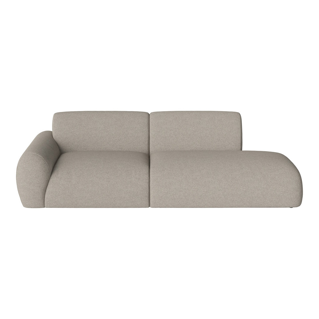 Light gray, textured fabric sofa with clean lines and a modern, minimalist design. Perfect for contemporary interiors.