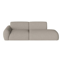 Light gray, textured fabric sofa with clean lines and a modern, minimalist design. Perfect for contemporary interiors.