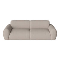 Light beige sofa with textured fabric, featuring a minimalist and modern design. Perfect for contemporary interiors.