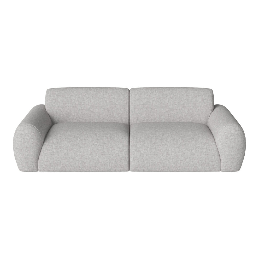 Light grey sofa with subtle textured pattern, perfect for modern interiors. Soft and inviting design.
