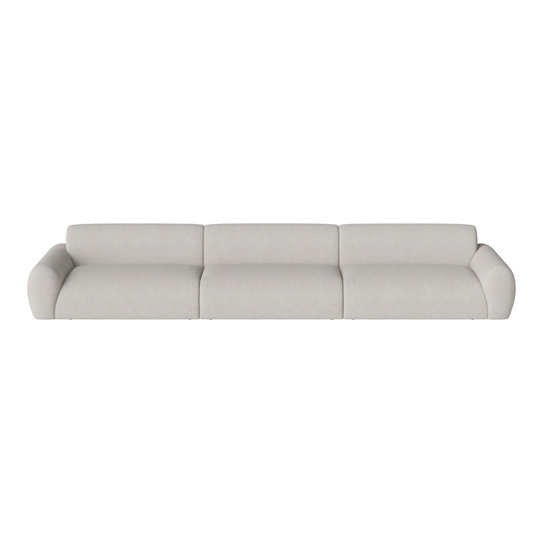 Light gray modern sofa with smooth, minimalist design and subtle texture. Perfect for contemporary living spaces.