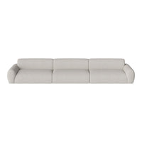 Light gray modern sofa with smooth, minimalist design and subtle texture. Perfect for contemporary living spaces.