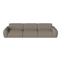Contemporary gray sofa with a smooth texture and minimalist design, perfect for modern living spaces.