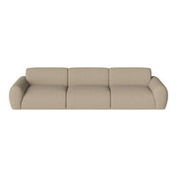 Beige modern sofa with a smooth, minimalistic design and soft texture, perfect for stylish interiors.