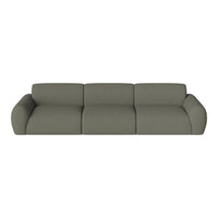 Stylish gray modular sofa with smooth, textured fabric and a contemporary design, ideal for modern interiors.