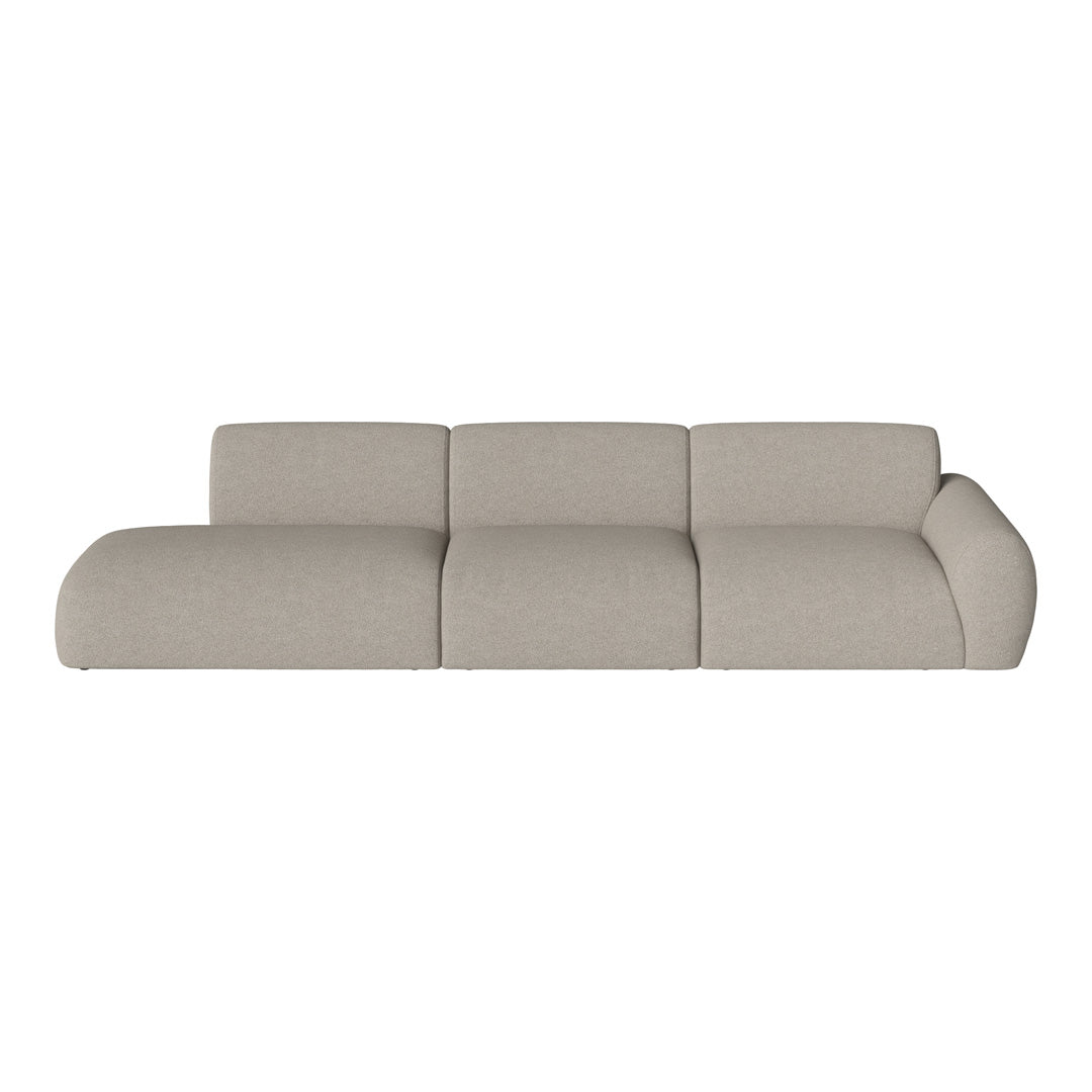 Neutral beige modular sofa with a smooth, modern texture and minimalist design. Perfect for contemporary living spaces.
