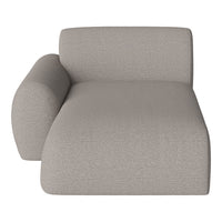 Gray chaise lounge with a subtle textured pattern, perfect for modern decor.
