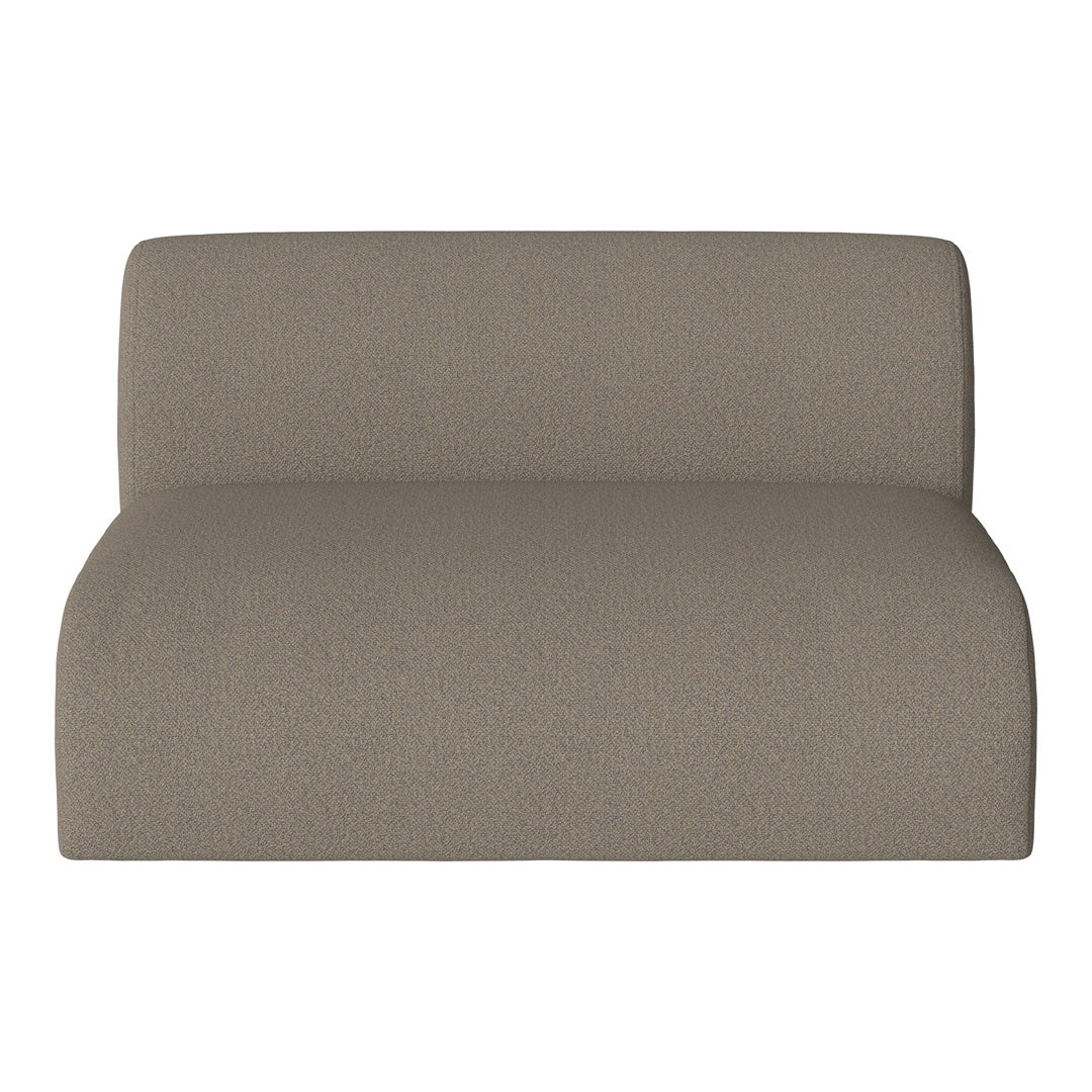 Modern taupe sofa seat with a textured, subtle pattern, ideal for contemporary decor.