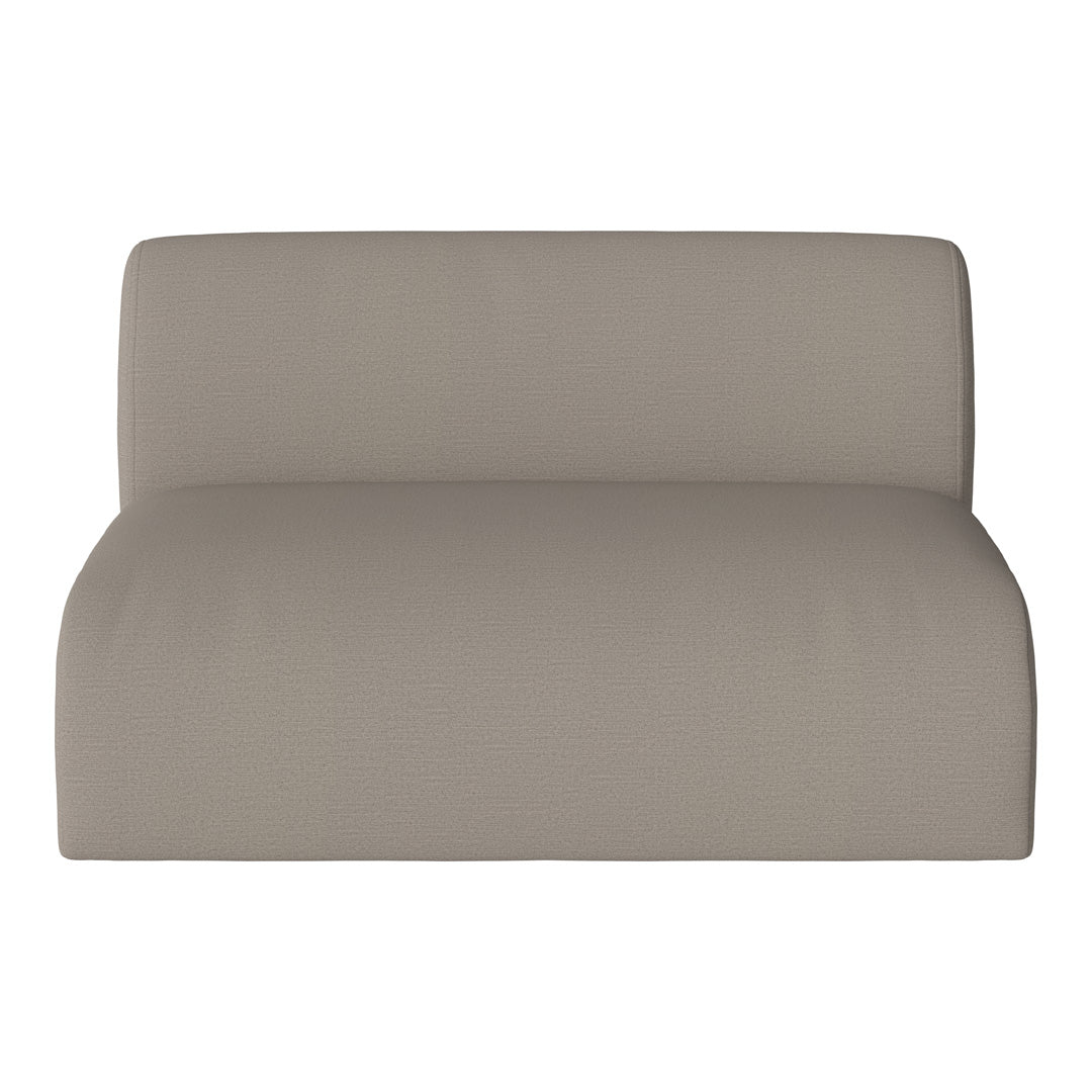 Textured light taupe sofa with a minimalist design, perfect for modern living spaces. 