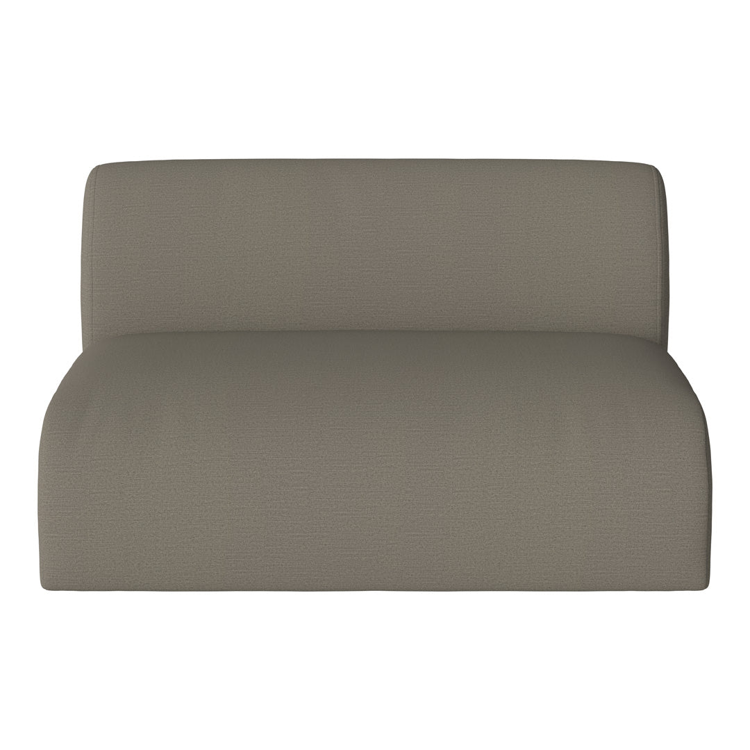 Sleek, modern gray sofa with a textured fabric pattern, perfect for contemporary living spaces.
