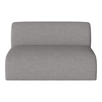 Minimalist gray fabric sofa with a textured finish, perfect for modern living spaces.