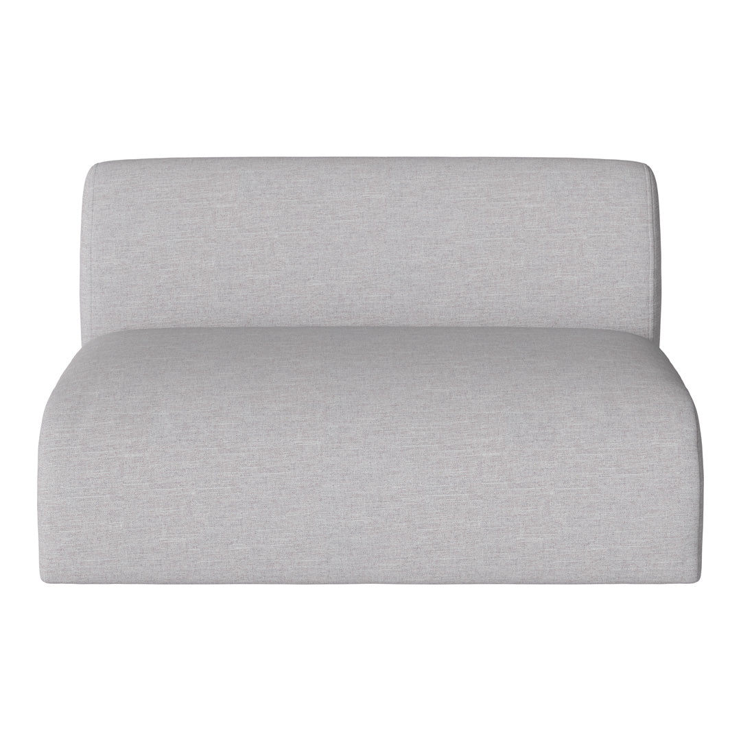 Light gray fabric lounge chair with a smooth, textured pattern, perfect for modern decor.