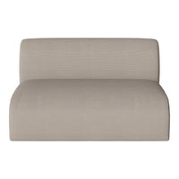 Beige sofa with subtle ribbed texture, minimalist design perfect for modern interiors.