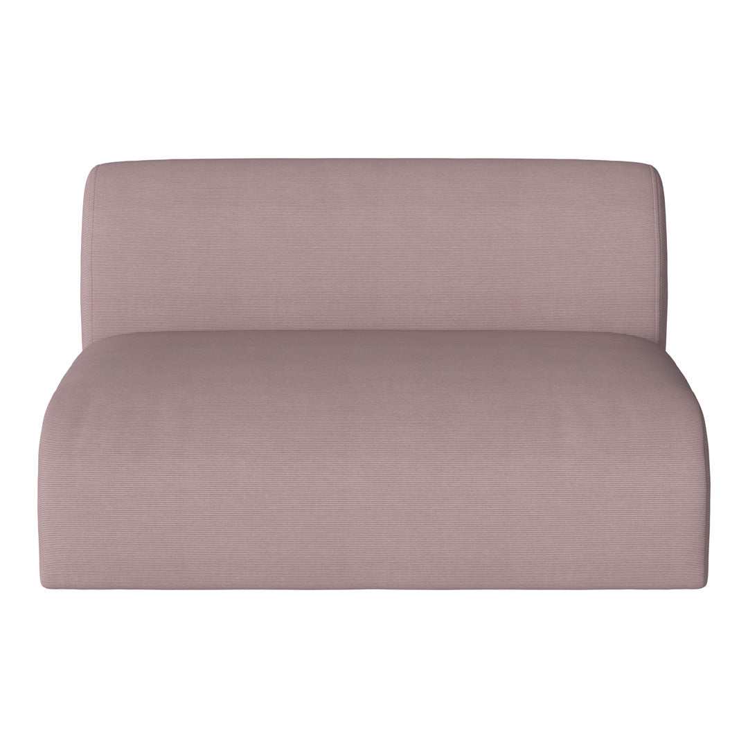 Soft pink upholstery with a smooth texture and minimalist design, perfect for modern living spaces.