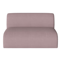Soft pink upholstery with a smooth texture and minimalist design, perfect for modern living spaces.