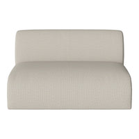 Beige textured fabric loveseat with a subtle woven pattern for a sophisticated look.